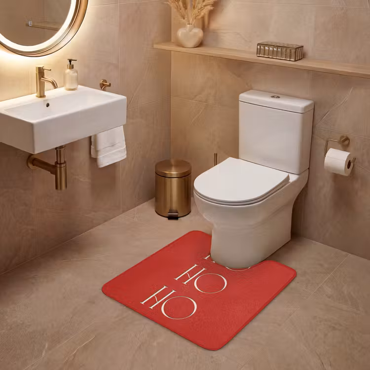 WC Vorleger - Text – Weihnachten – Modern – Rot — 4