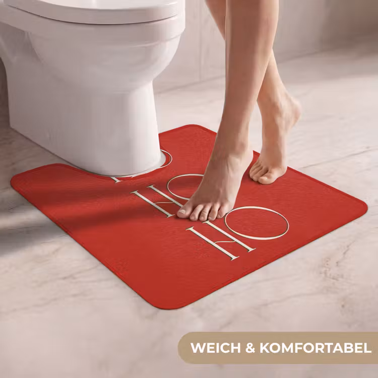 WC Vorleger - Text – Weihnachten – Modern – Rot — 5