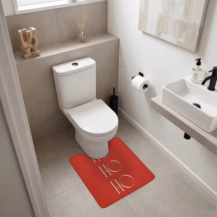 WC Vorleger - Text – Weihnachten – Modern – Rot — 6
