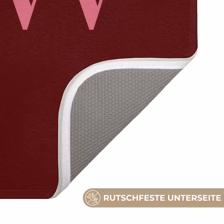 WC Vorleger - Text – Weihnachten – Schnee – Rosa — 3