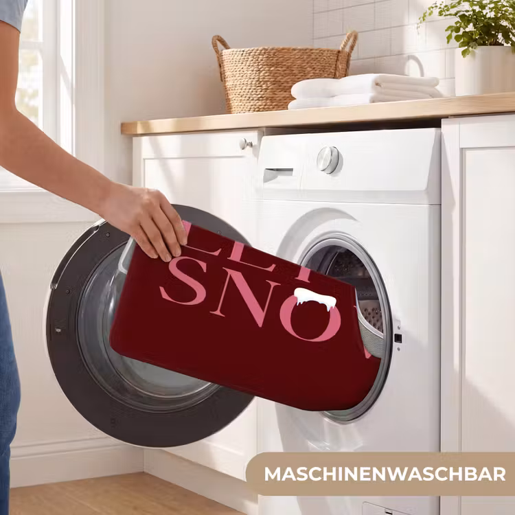 WC Vorleger - Text – Weihnachten – Schnee – Rosa — 7