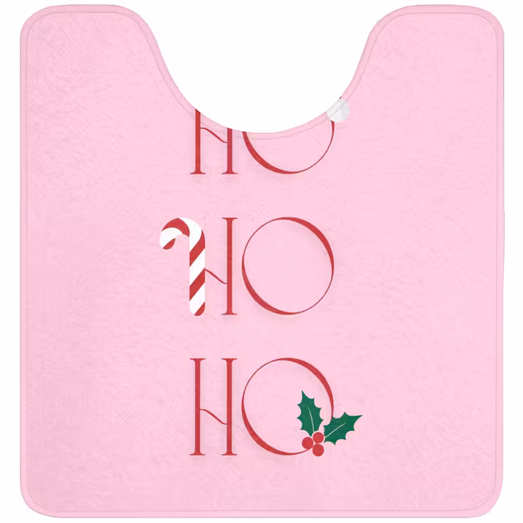WC Vorleger - Weihnachten – Text – Rosa – Illustration — 1
