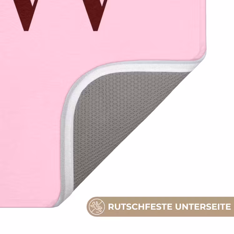 WC Vorleger - Weihnachten – Text – Schnee – Rosa — 3