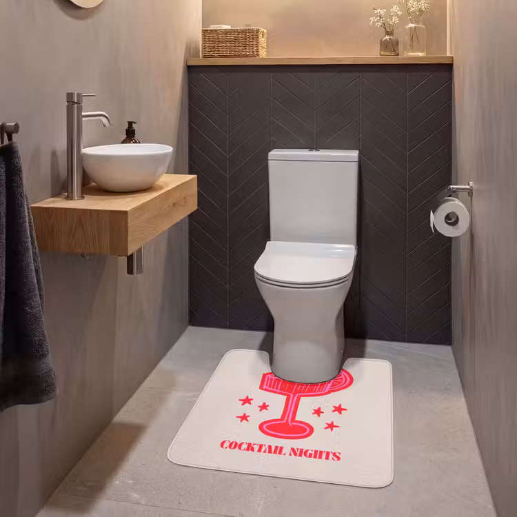 WC Vorleger - Cocktail – Weihnachten – Beige – Rosa — 2