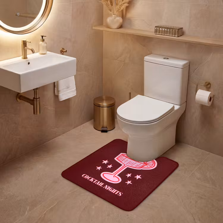 WC Vorleger - Cocktail – Weihnachten – Burgunderrot – Rosa — 4