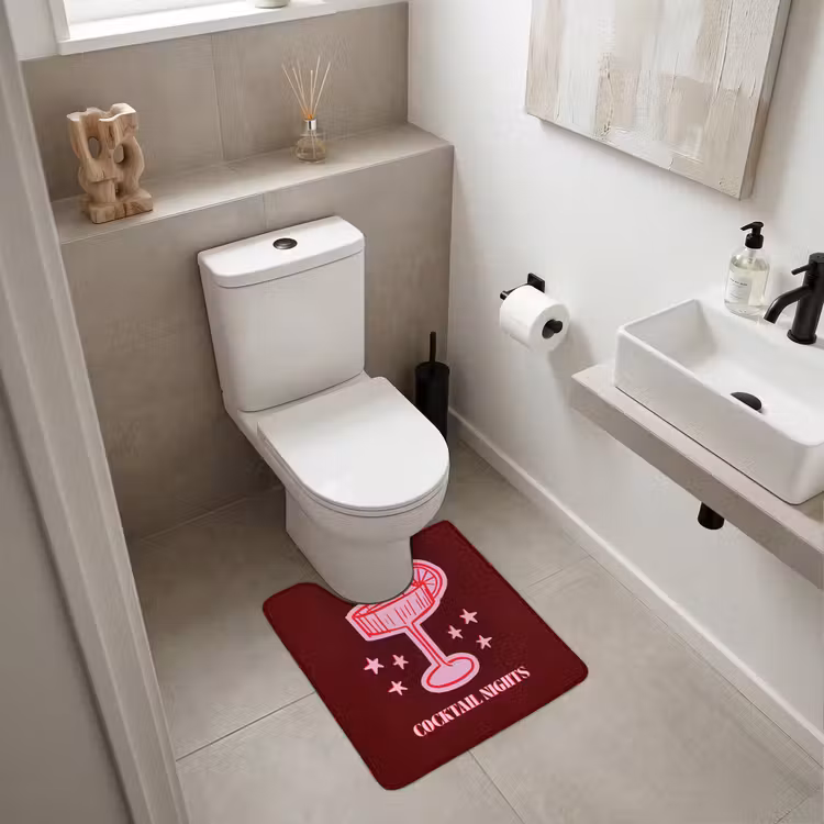 WC Vorleger - Cocktail – Weihnachten – Burgunderrot – Rosa — 6