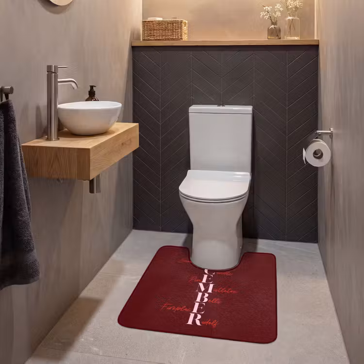WC Vorleger - Dezember – Text – Weihnachten – Burgund — 2