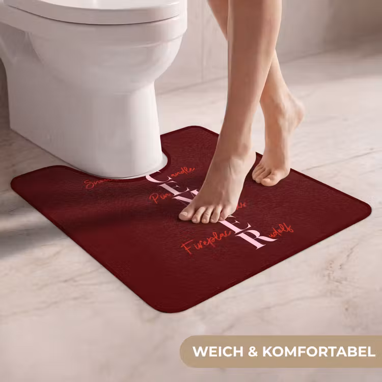 WC Vorleger - Dezember – Text – Weihnachten – Burgund — 5
