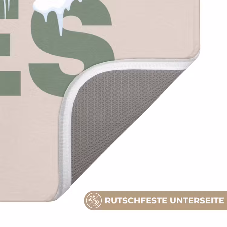 WC Vorleger - Schnee – Text – Weihnachten – Beige — 3