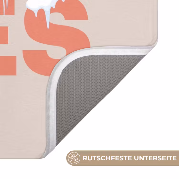 WC Vorleger - Schnee – Weihnachten – Text – Rot — 3
