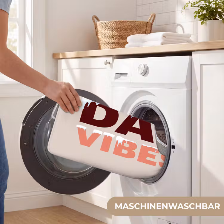 WC Vorleger - Schnee – Weihnachten – Text – Rot — 7
