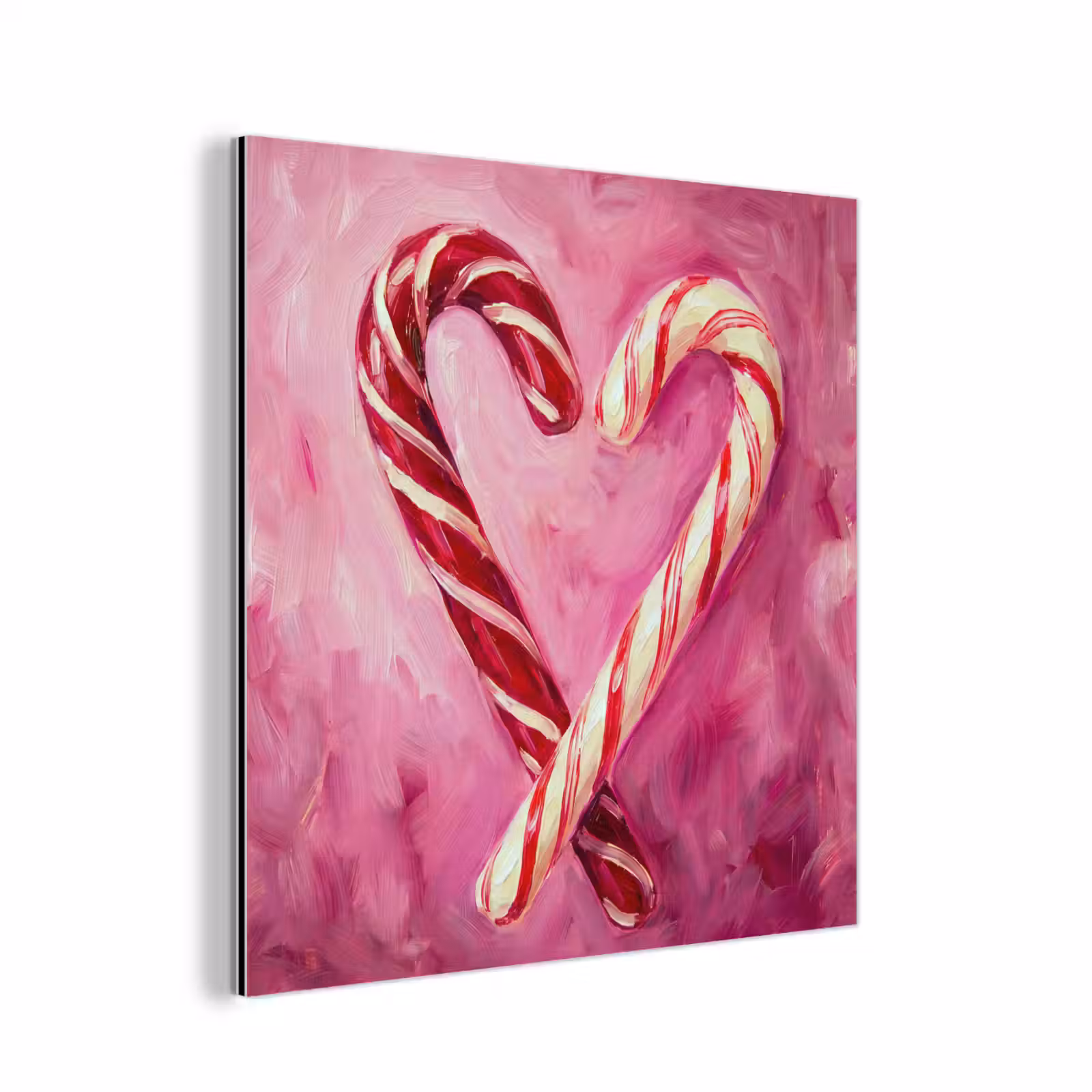 Alu-Dibond-Bild - Süßigkeiten – Herz – Rosa — 1