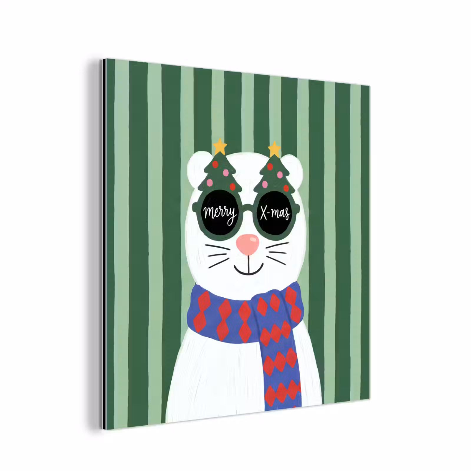 Alu-Dibond-Bild - Tier – Winter – Cartoon — 1