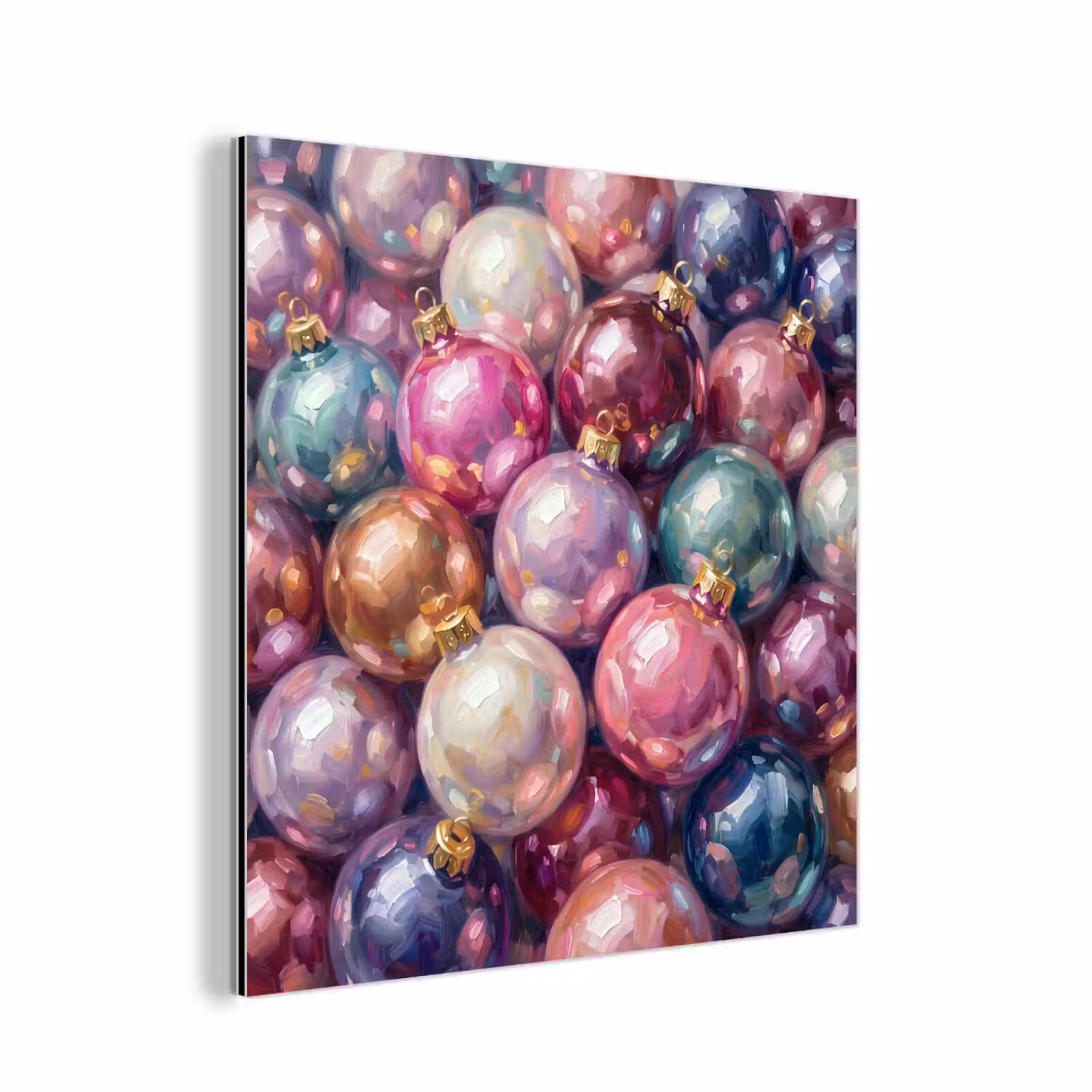Alu-Dibond-Bild - Weihnachtsdekoration – Bunt – Festlich — 1