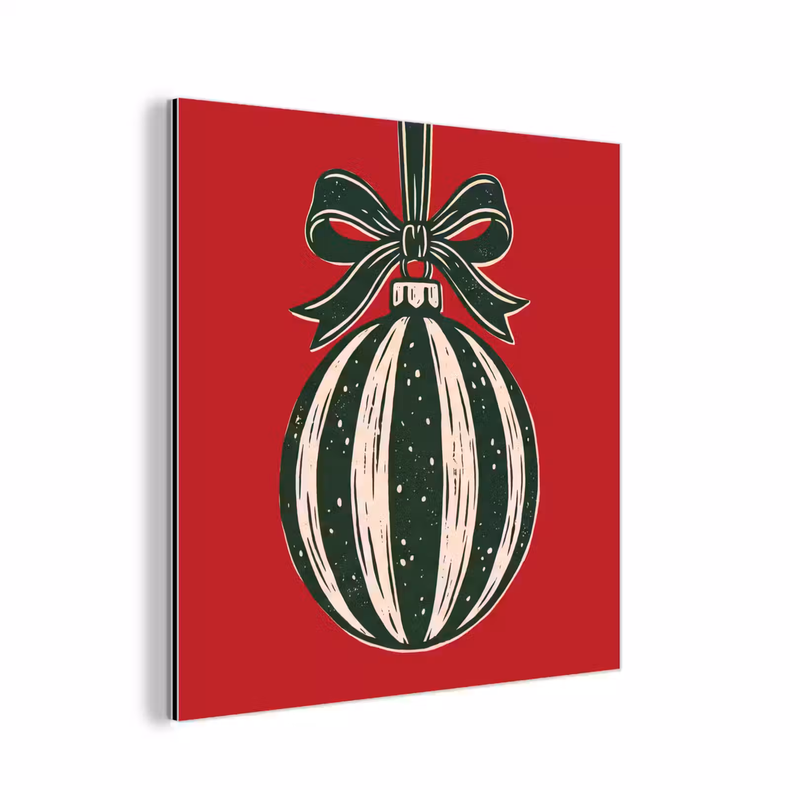Alu-Dibond-Bild - Weihnachtskugel – Weihnachten – Rot — 1