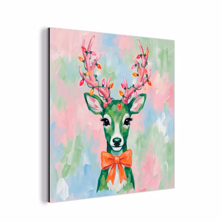 Alu-Dibond-Bild - Hirsch – Weihnachten – Tiere — 1