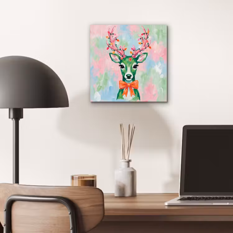 Alu-Dibond-Bild - Hirsch – Weihnachten – Tiere — 6