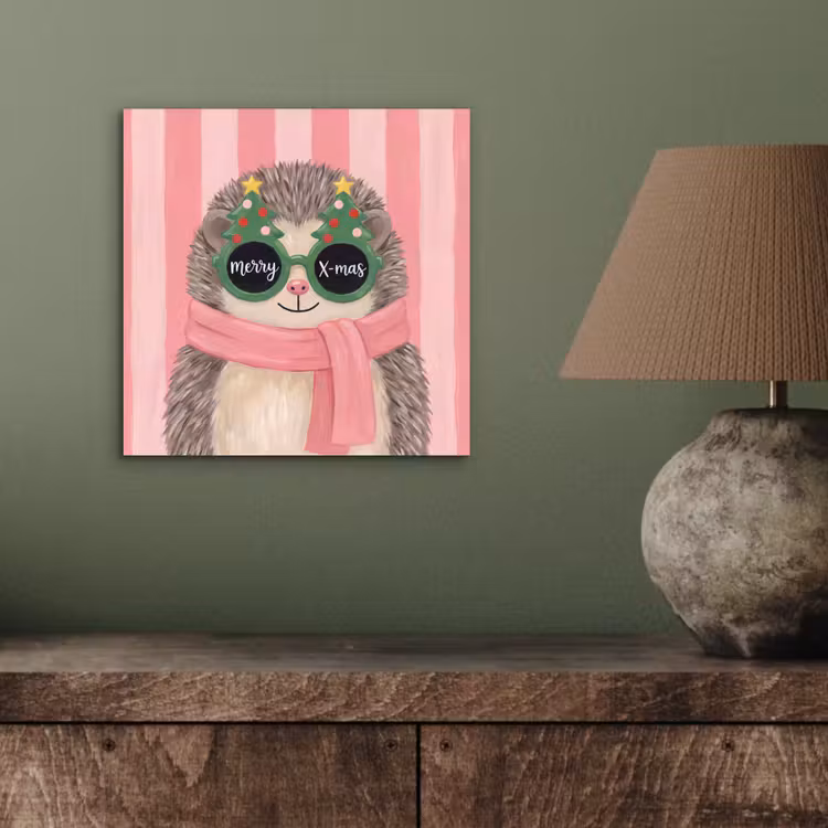 Alu-Dibond-Bild - Igel – Weihnachten – Illustration — 3