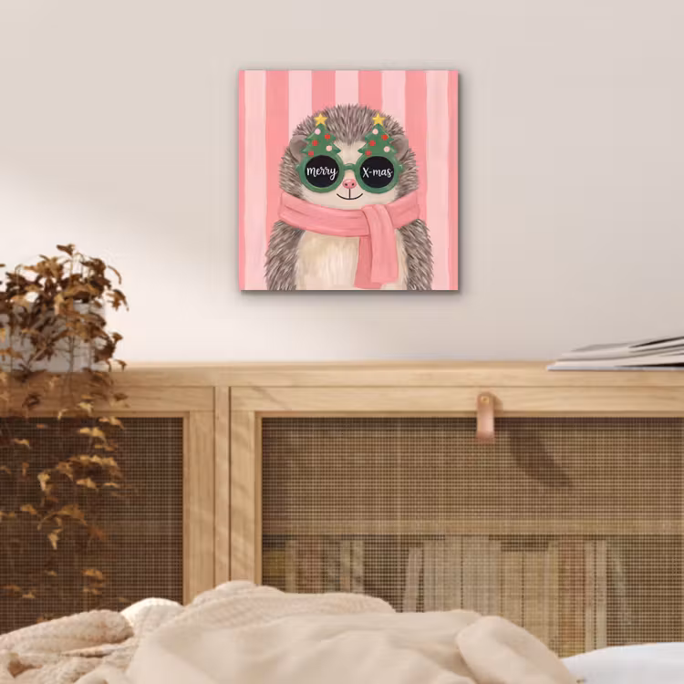 Alu-Dibond-Bild - Igel – Weihnachten – Illustration — 4