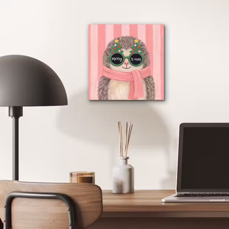 Alu-Dibond-Bild - Igel – Weihnachten – Illustration — 6