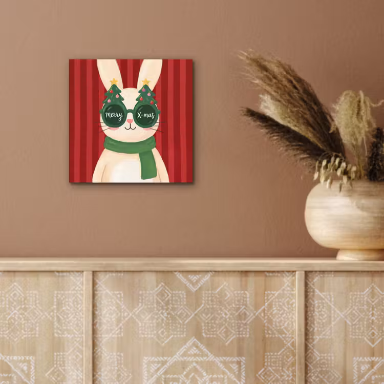 Alu-Dibond-Bild - Kaninchen – Weihnachten – Tiere — 5