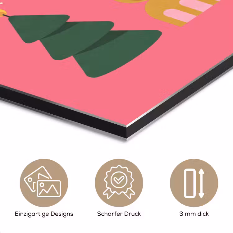 Alu-Dibond-Bild - Kerzen – Party – Rosa — 7