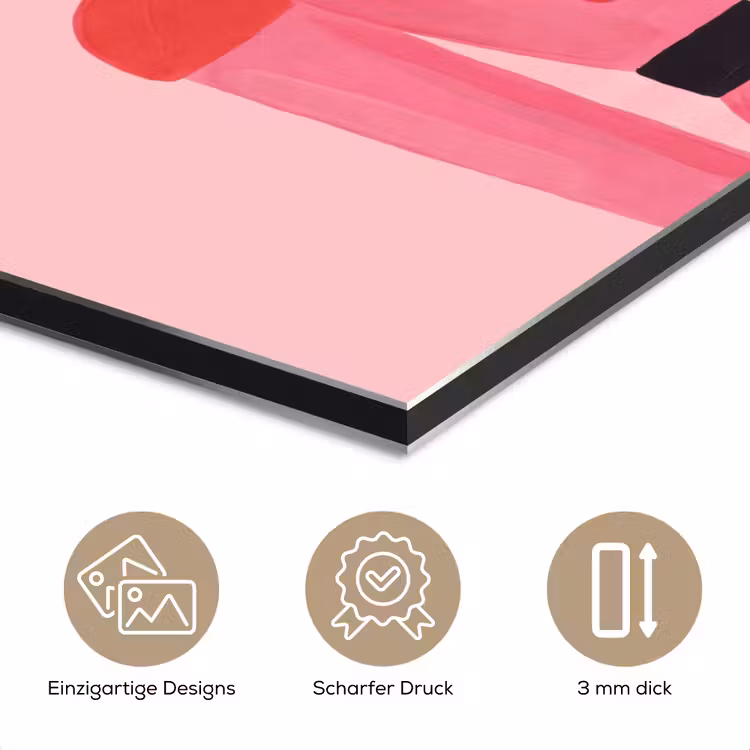 Alu-Dibond-Bild - Nussknacker – rosa Illustration — 7