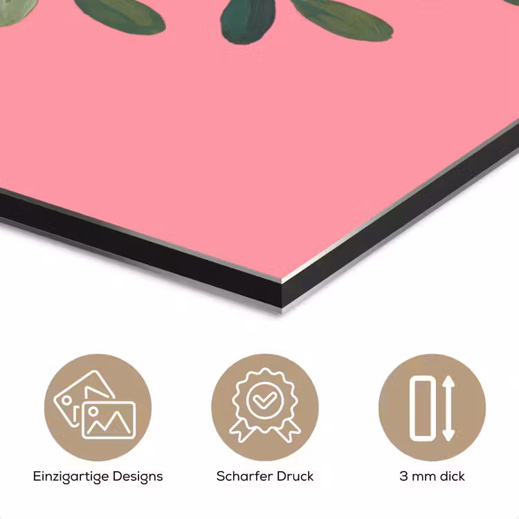 Alu-Dibond-Bild - Pflanze – Band – Rosa — 7