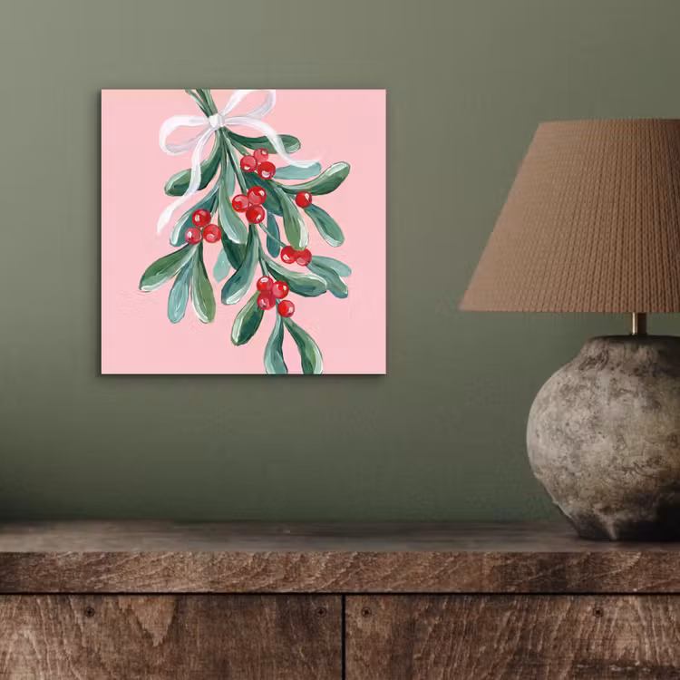 Alu-Dibond-Bild - Pflanze – Weihnachten – Rosa — 3