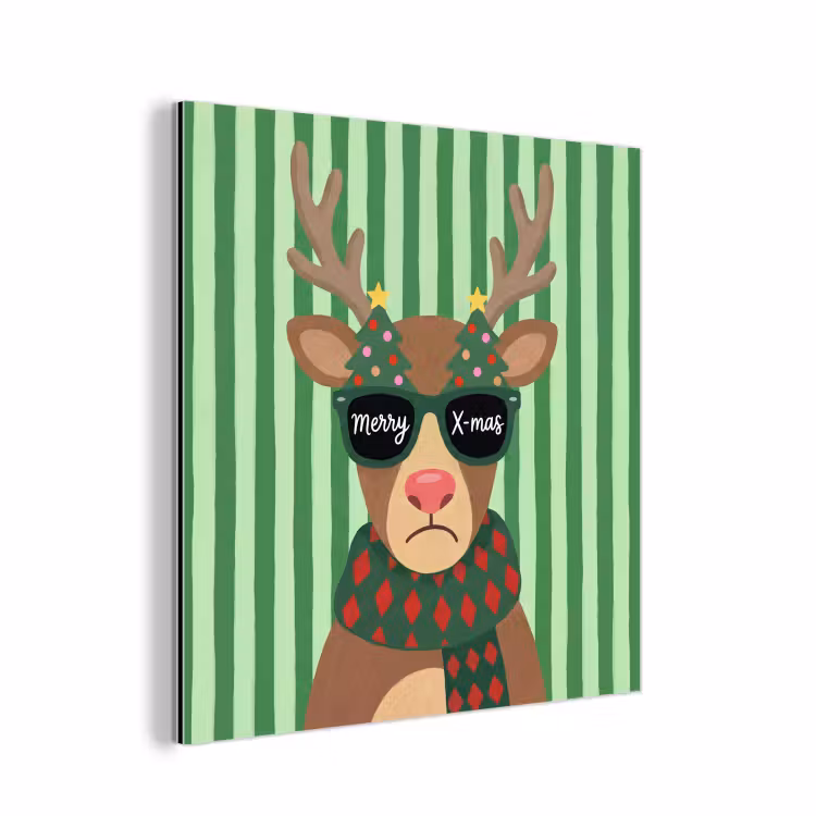 Alu-Dibond-Bild - Rentier – Weihnachten – Illustration — 1
