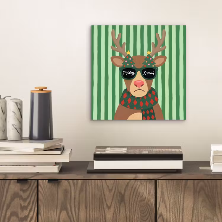 Alu-Dibond-Bild - Rentier – Weihnachten – Illustration — 2