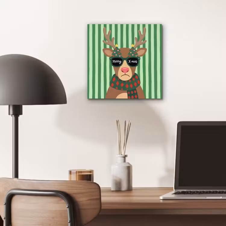 Alu-Dibond-Bild - Rentier – Weihnachten – Illustration — 6