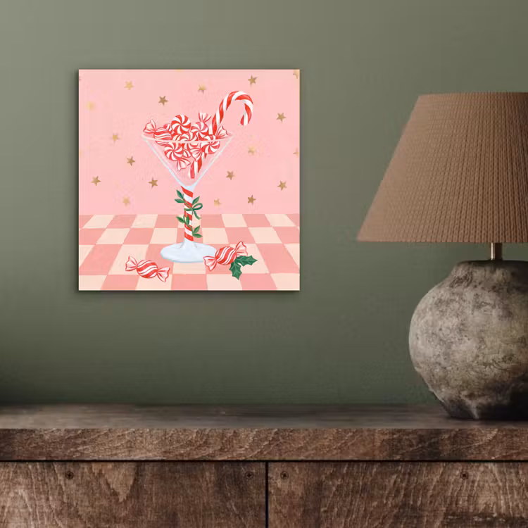 Alu-Dibond-Bild - Süßigkeiten – Glas – Rosa — 3
