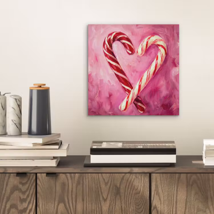 Alu-Dibond-Bild - Süßigkeiten – Herz – Rosa — 2