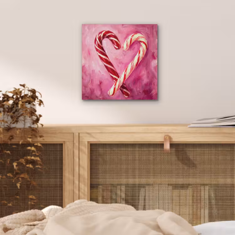 Alu-Dibond-Bild - Süßigkeiten – Herz – Rosa — 4