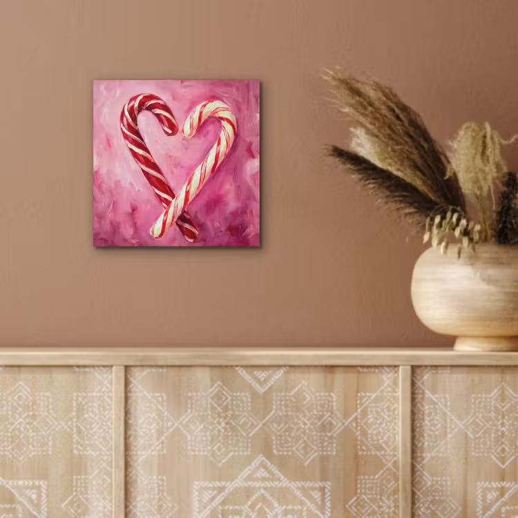 Alu-Dibond-Bild - Süßigkeiten – Herz – Rosa — 5
