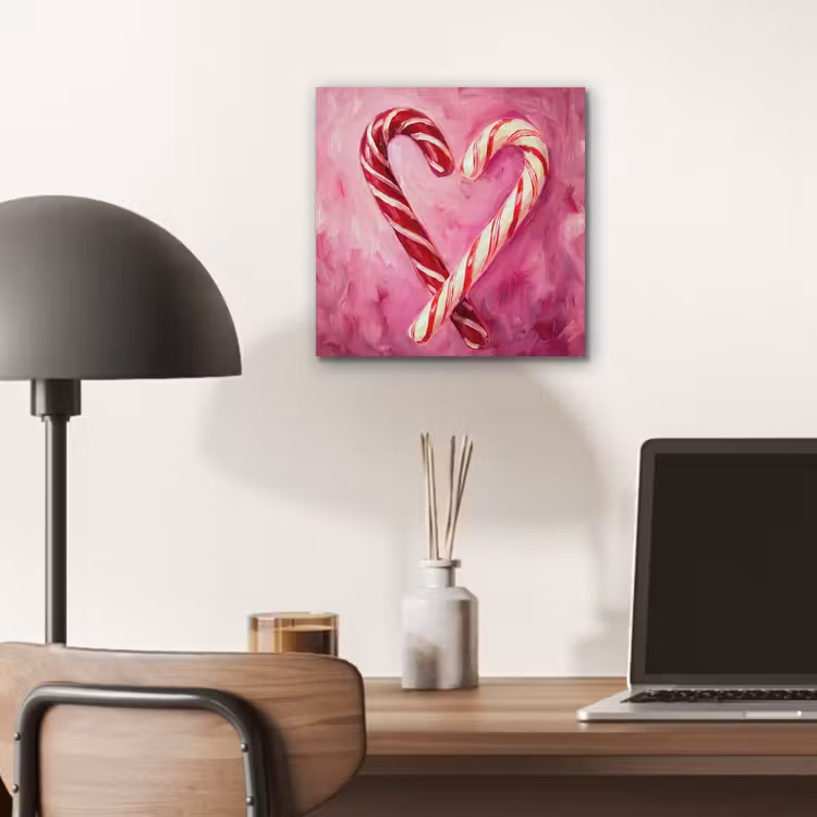 Alu-Dibond-Bild - Süßigkeiten – Herz – Rosa — 6