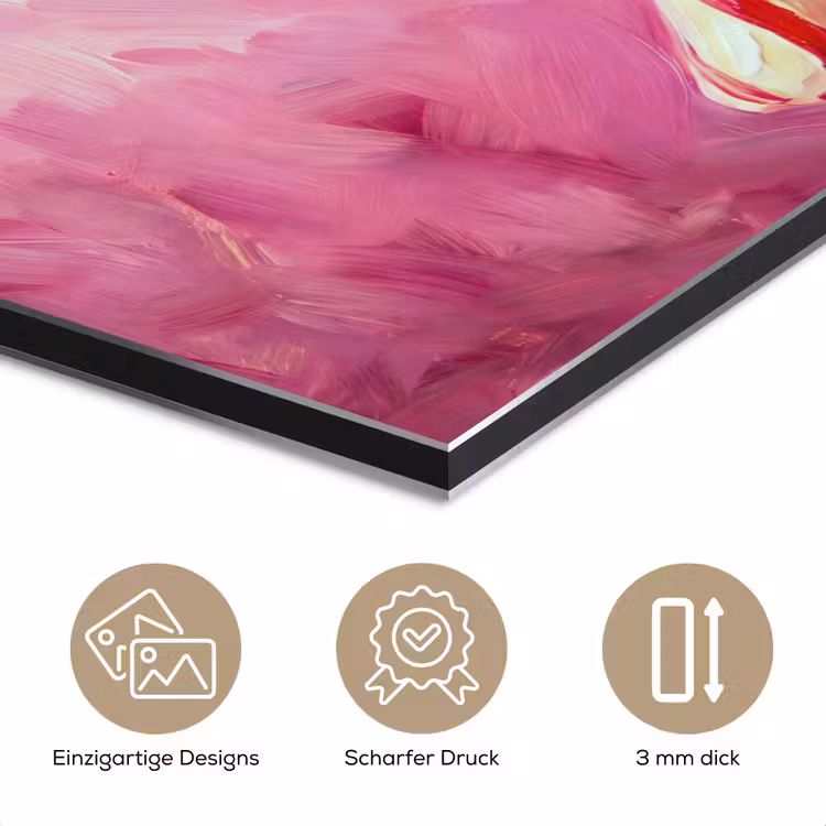 Alu-Dibond-Bild - Süßigkeiten – Herz – Rosa — 7