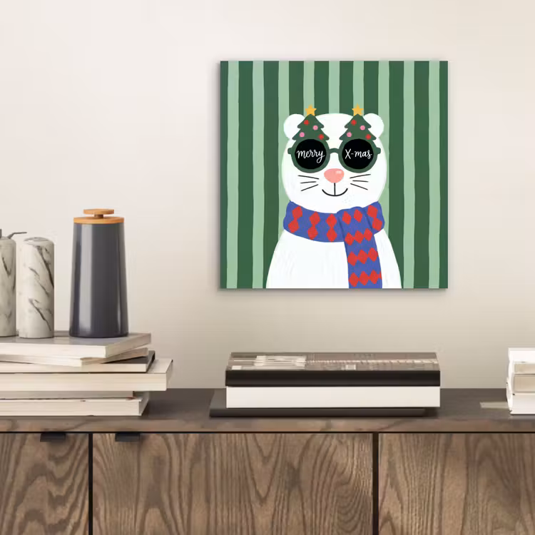 Alu-Dibond-Bild - Tier – Winter – Cartoon — 2