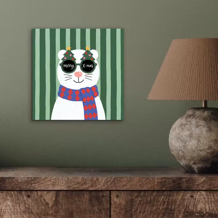 Alu-Dibond-Bild - Tier – Winter – Cartoon — 3