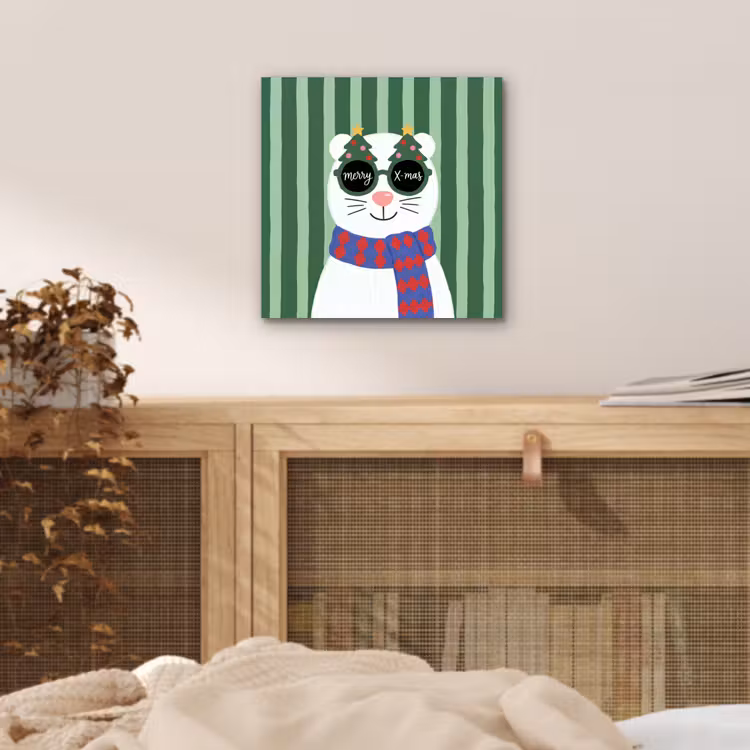 Alu-Dibond-Bild - Tier – Winter – Cartoon — 4