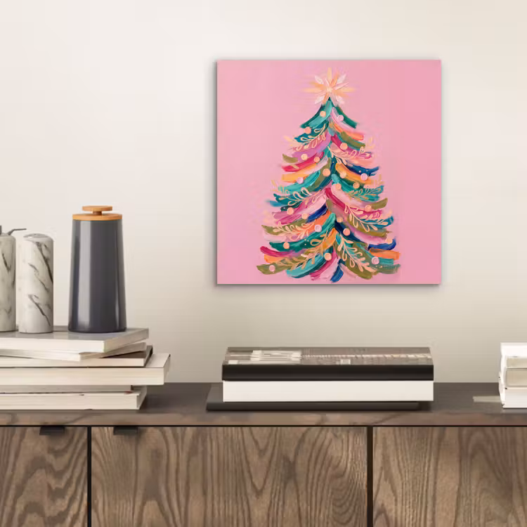 Alu-Dibond-Bild - Weihnachtsbaum – Abstrakt – Bunt — 2