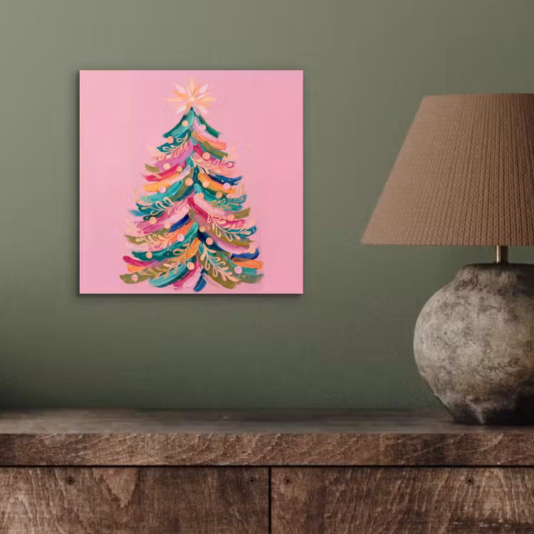 Alu-Dibond-Bild - Weihnachtsbaum – Abstrakt – Bunt — 3