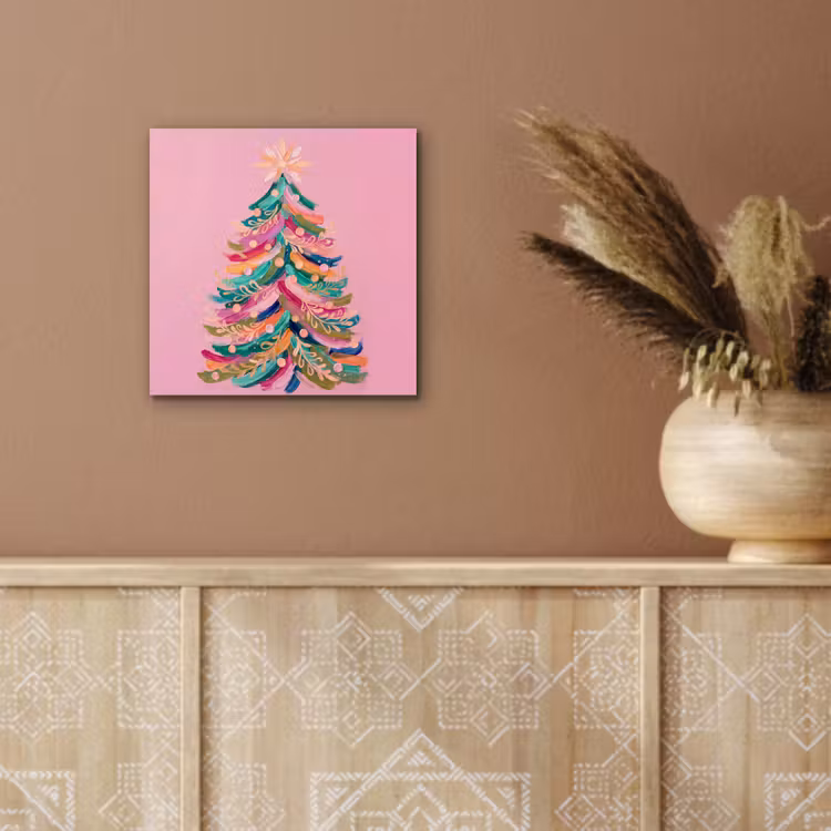 Alu-Dibond-Bild - Weihnachtsbaum – Abstrakt – Bunt — 5