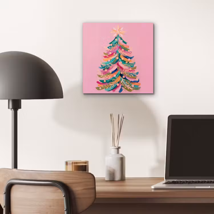 Alu-Dibond-Bild - Weihnachtsbaum – Abstrakt – Bunt — 6