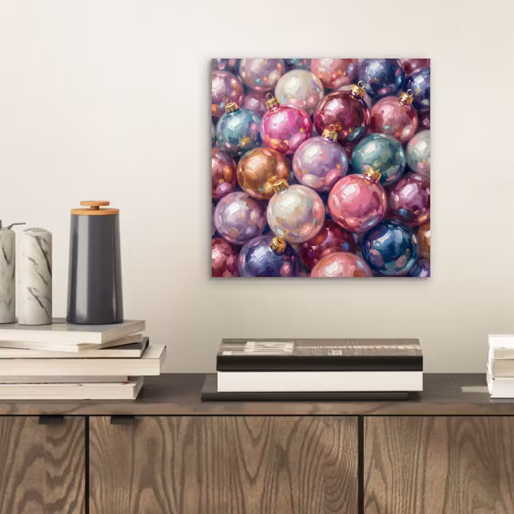 Alu-Dibond-Bild - Weihnachtsdekoration – Bunt – Festlich — 2
