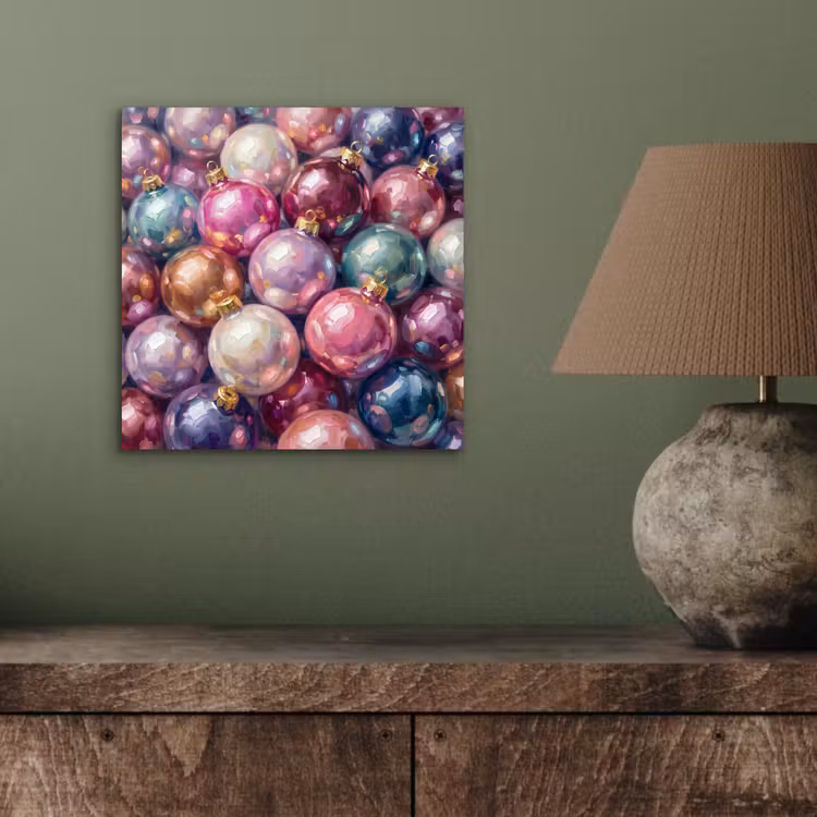 Alu-Dibond-Bild - Weihnachtsdekoration – Bunt – Festlich — 3