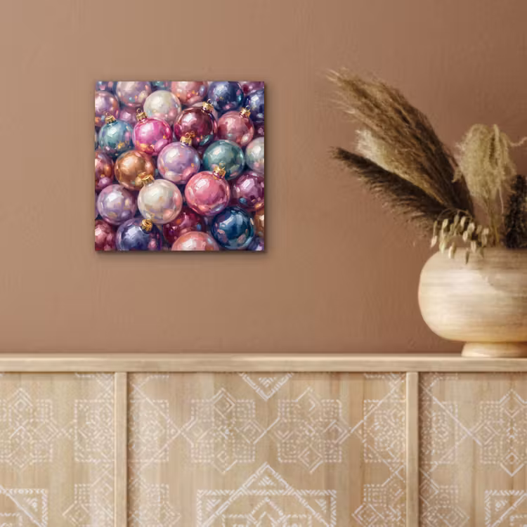 Alu-Dibond-Bild - Weihnachtsdekoration – Bunt – Festlich — 5