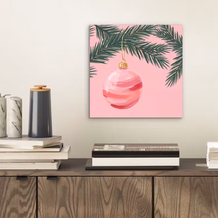 Alu-Dibond-Bild - Weihnachtskugel – Rosa – Weihnachten — 2