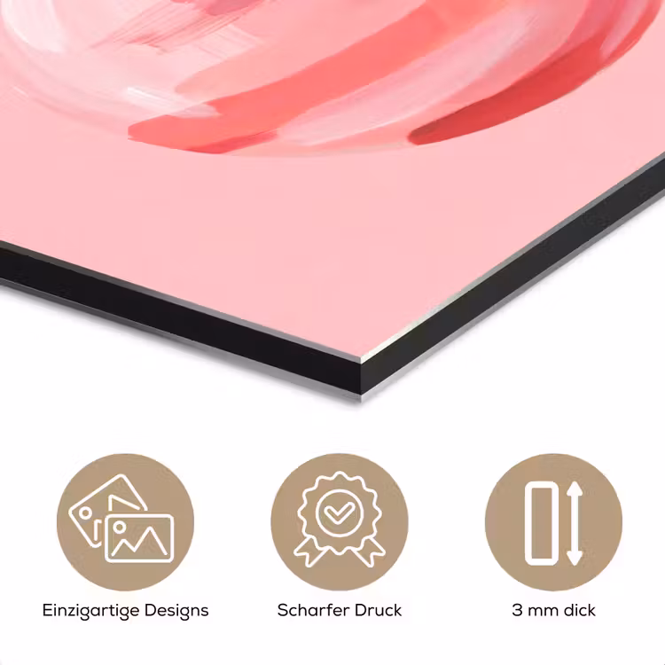 Alu-Dibond-Bild - Weihnachtskugel – Rosa – Weihnachten — 7